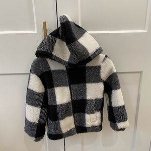 Girls cozy plaid jacket NWT